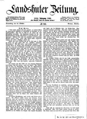 Landshuter Zeitung Donnerstag 11. Oktober 1866