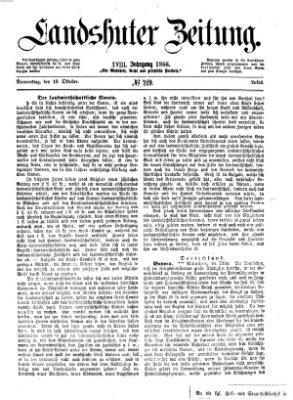 Landshuter Zeitung Donnerstag 18. Oktober 1866