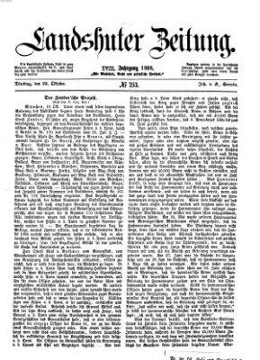 Landshuter Zeitung Dienstag 23. Oktober 1866