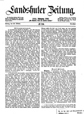 Landshuter Zeitung Freitag 26. Oktober 1866