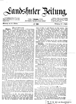 Landshuter Zeitung Mittwoch 31. Oktober 1866