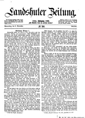 Landshuter Zeitung Donnerstag 8. November 1866