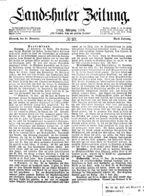 Landshuter Zeitung Mittwoch 21. November 1866