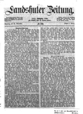 Landshuter Zeitung Samstag 24. November 1866