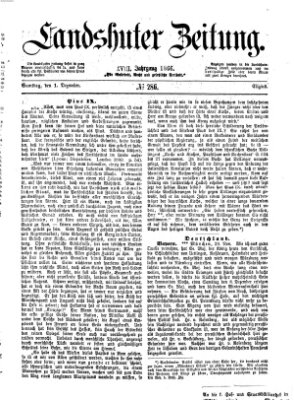 Landshuter Zeitung Samstag 1. Dezember 1866