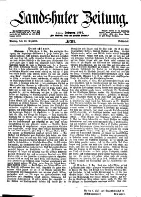 Landshuter Zeitung Montag 10. Dezember 1866