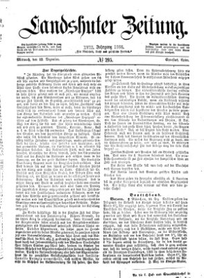 Landshuter Zeitung Mittwoch 12. Dezember 1866