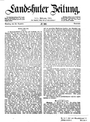 Landshuter Zeitung Samstag 22. Dezember 1866