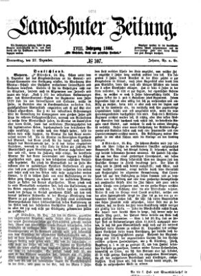 Landshuter Zeitung Donnerstag 27. Dezember 1866