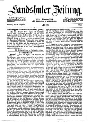 Landshuter Zeitung Sonntag 30. Dezember 1866