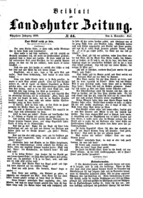 Landshuter Zeitung Sonntag 4. November 1866