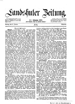 Landshuter Zeitung Dienstag 8. Januar 1867