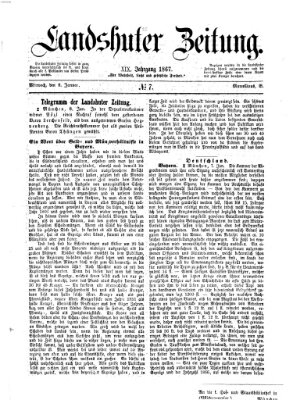 Landshuter Zeitung Mittwoch 9. Januar 1867