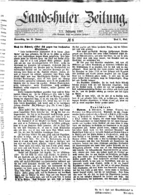 Landshuter Zeitung Donnerstag 10. Januar 1867