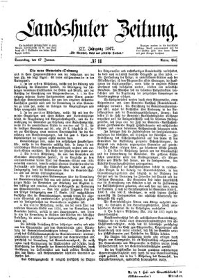 Landshuter Zeitung Donnerstag 17. Januar 1867