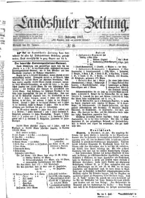 Landshuter Zeitung Mittwoch 23. Januar 1867