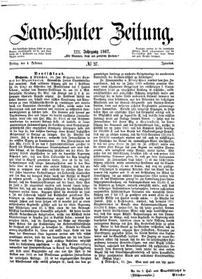 Landshuter Zeitung Freitag 1. Februar 1867