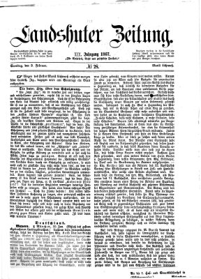 Landshuter Zeitung Samstag 2. Februar 1867