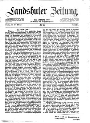 Landshuter Zeitung Dienstag 12. Februar 1867