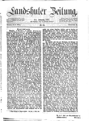 Landshuter Zeitung Samstag 2. März 1867