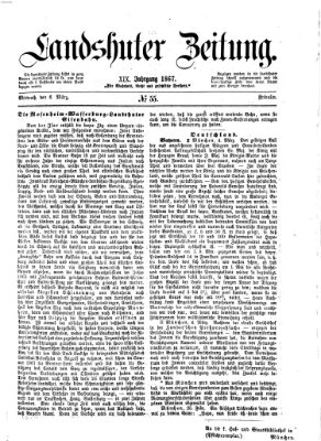 Landshuter Zeitung Mittwoch 6. März 1867