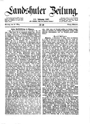 Landshuter Zeitung Sonntag 10. März 1867