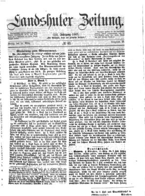 Landshuter Zeitung Freitag 15. März 1867