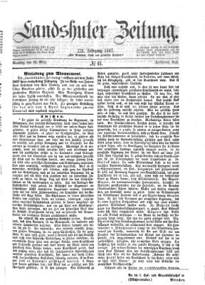 Landshuter Zeitung Samstag 16. März 1867