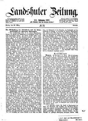 Landshuter Zeitung Freitag 29. März 1867