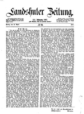 Landshuter Zeitung Freitag 12. April 1867