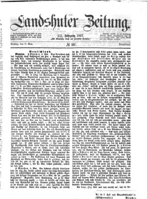 Landshuter Zeitung Dienstag 7. Mai 1867