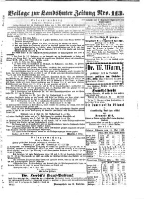 Landshuter Zeitung Dienstag 14. Mai 1867