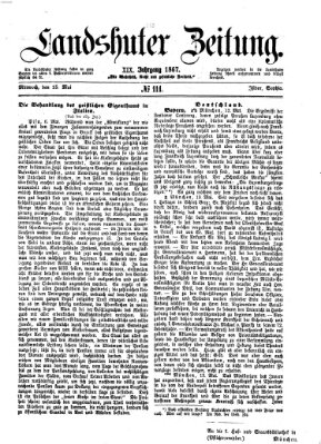 Landshuter Zeitung Mittwoch 15. Mai 1867