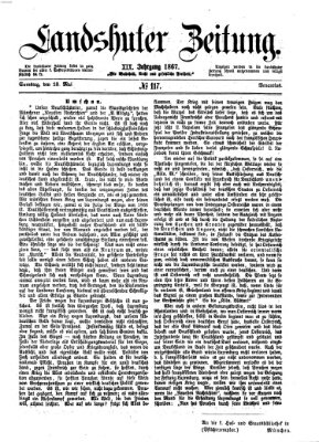 Landshuter Zeitung Samstag 18. Mai 1867