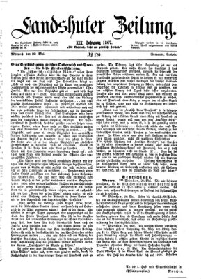 Landshuter Zeitung Mittwoch 22. Mai 1867