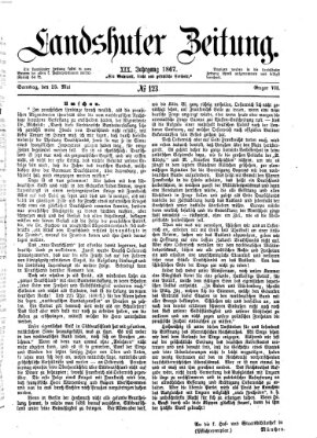 Landshuter Zeitung Samstag 25. Mai 1867