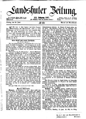 Landshuter Zeitung Dienstag 18. Juni 1867