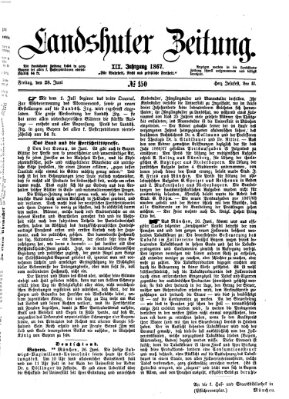 Landshuter Zeitung Freitag 28. Juni 1867