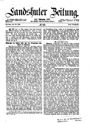 Landshuter Zeitung Sonntag 30. Juni 1867