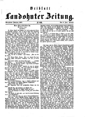 Landshuter Zeitung Sonntag 9. Juni 1867