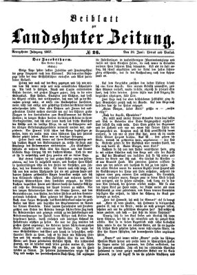 Landshuter Zeitung Samstag 29. Juni 1867