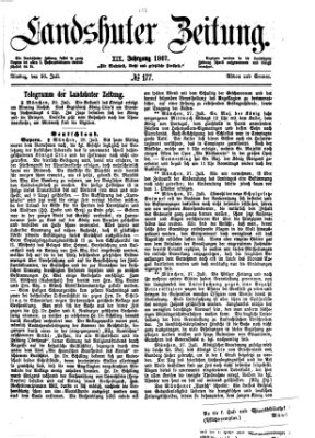 Landshuter Zeitung Dienstag 30. Juli 1867