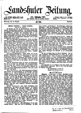 Landshuter Zeitung Mittwoch 14. August 1867