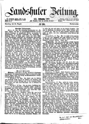 Landshuter Zeitung Samstag 24. August 1867