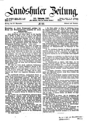 Landshuter Zeitung Freitag 27. September 1867