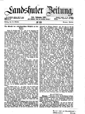 Landshuter Zeitung Freitag 11. Oktober 1867