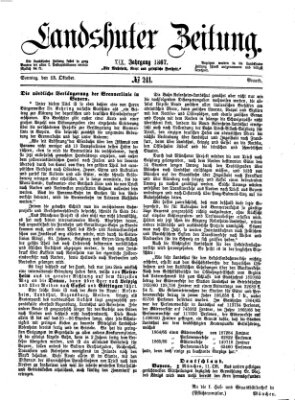 Landshuter Zeitung Sonntag 13. Oktober 1867