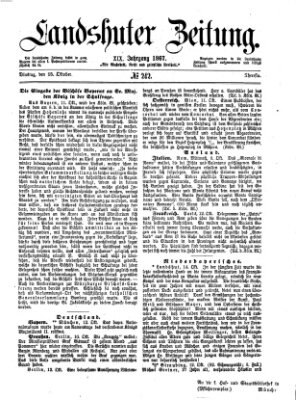 Landshuter Zeitung Dienstag 15. Oktober 1867