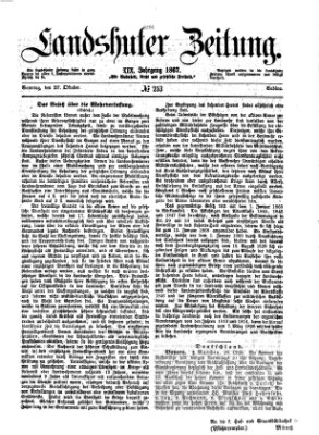 Landshuter Zeitung Sonntag 27. Oktober 1867