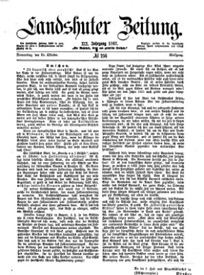 Landshuter Zeitung Donnerstag 31. Oktober 1867